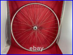 Vintage tubular bicycle wheel set with Campagnolo Record hubs & QR skewers
