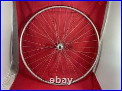 Vintage tubular bicycle wheel set with Campagnolo Record hubs & QR skewers