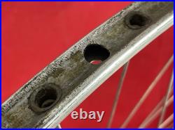 Vintage tubular bicycle wheel set with Campagnolo Record hubs & QR skewers