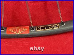 Vintage tubular bicycle wheel set with Campagnolo Record hubs & QR skewers