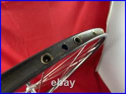 Vintage tubular bicycle wheel set with Campagnolo Record hubs & QR skewers