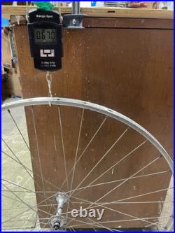 Vintage tubular bicycle wheel set with Campagnolo Record hubs & QR skewers