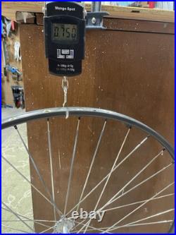 Vintage tubular bicycle wheel set with Campagnolo Record hubs & QR skewers